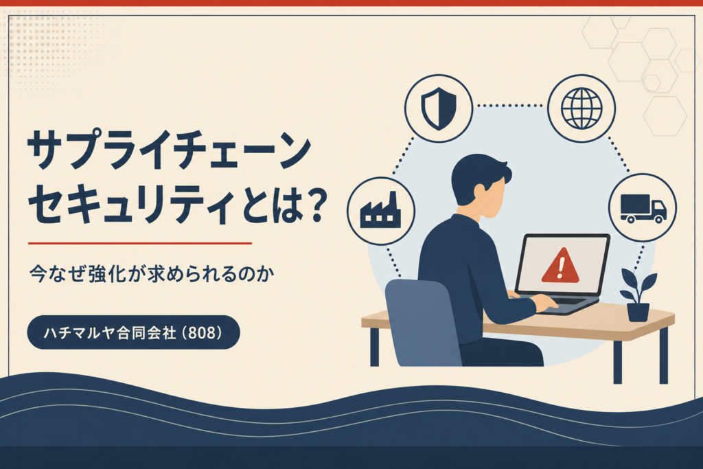 サプライチェーンセキュリティ（SCS）とは？今なぜ強化が求められるのか｜ハチマルヤ合同会社（808）